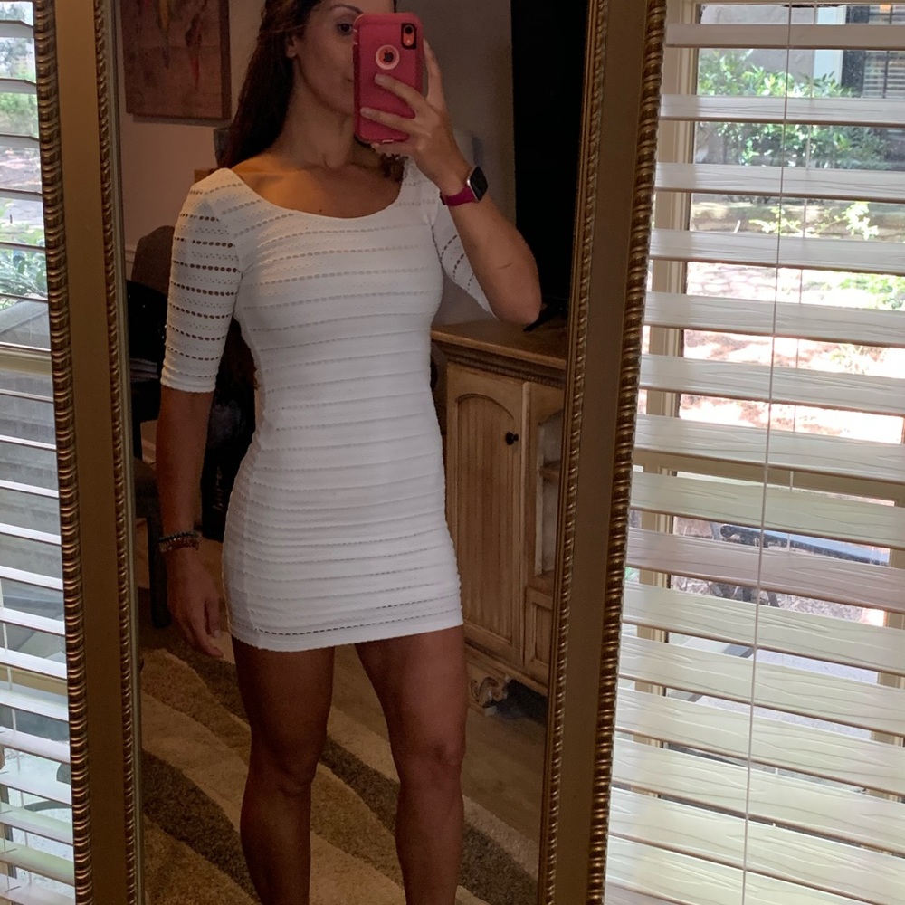 All White Dress Party BeBe mini summer